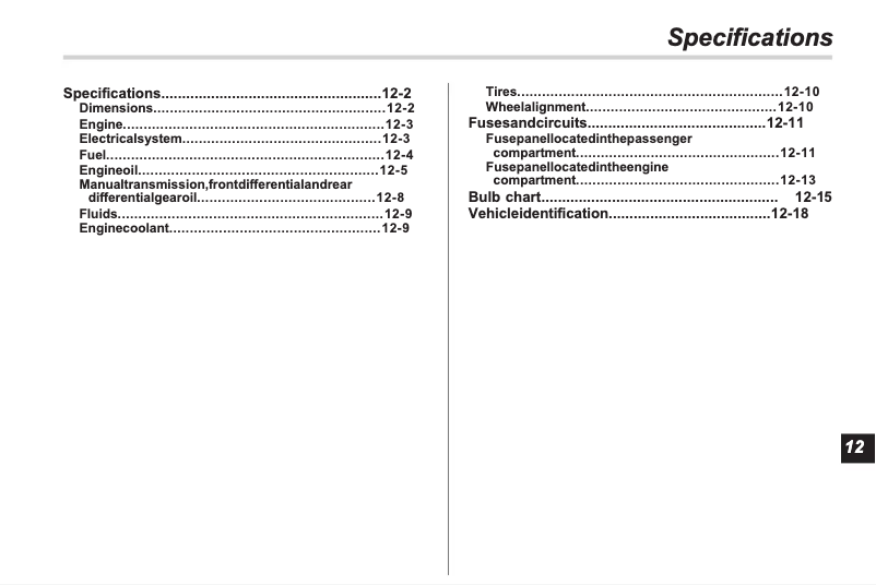 Imagen de la primera página del manual del dispositivo Forester (2011)