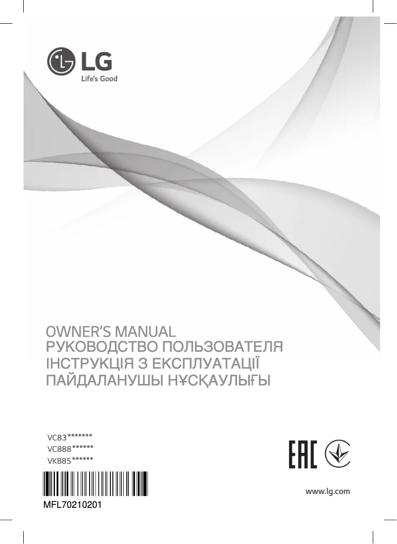 Página nº 1 - Manual de usuario LG VC83101UHAQ