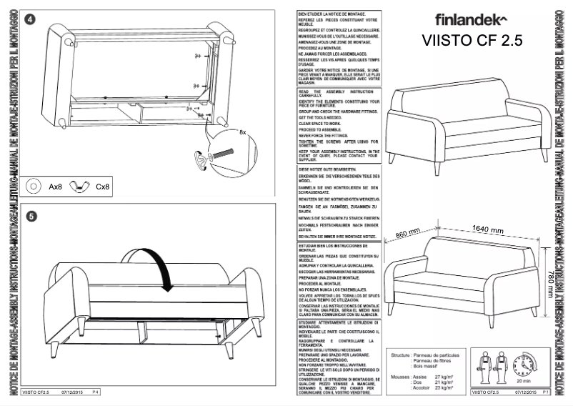 Imagen de la primera página del manual del dispositivo VIISTO CF 2.5