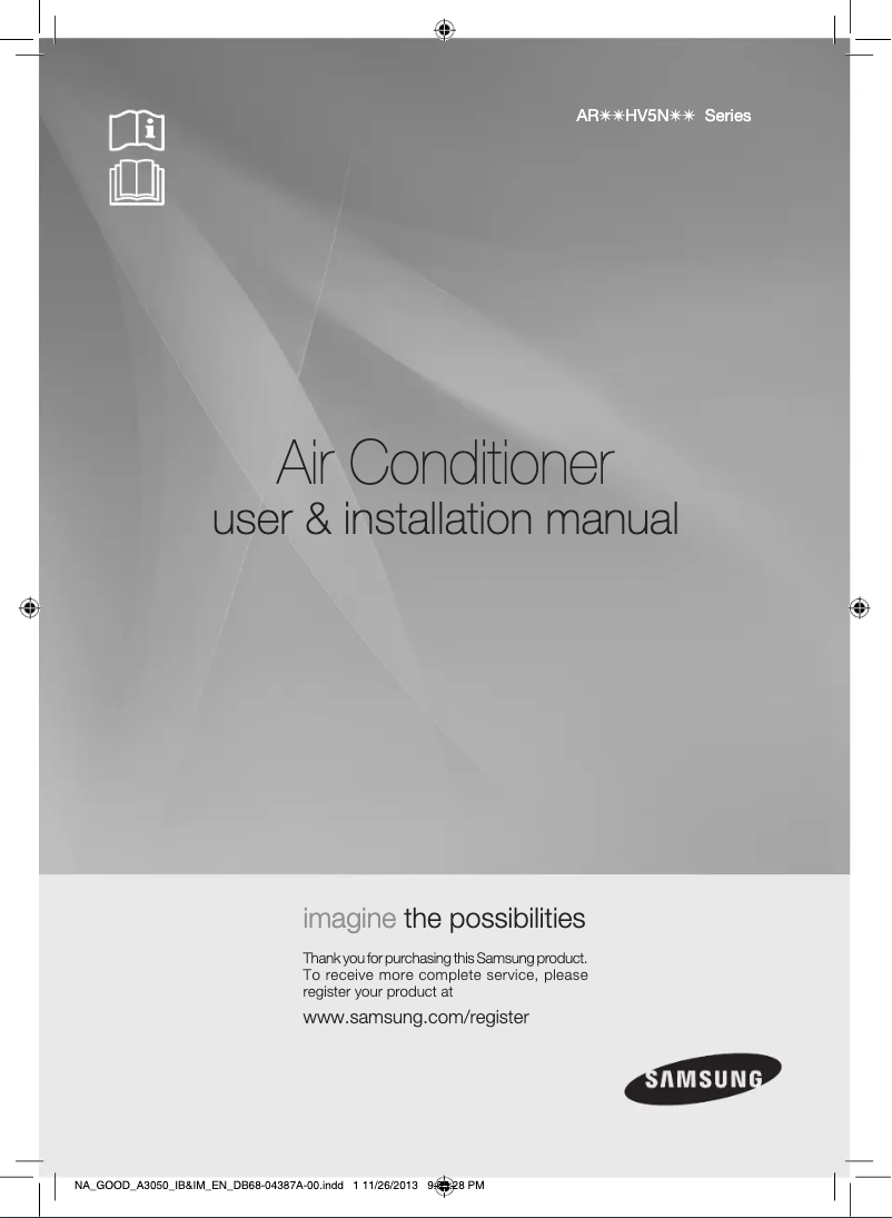 Página 1 del manual Manual de usuario Samsung AR12HV5NBWKNMD