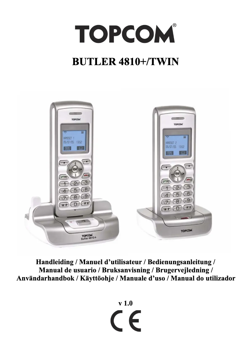 Página 1 del manual Manual de usuario Topcom Butler 4810+