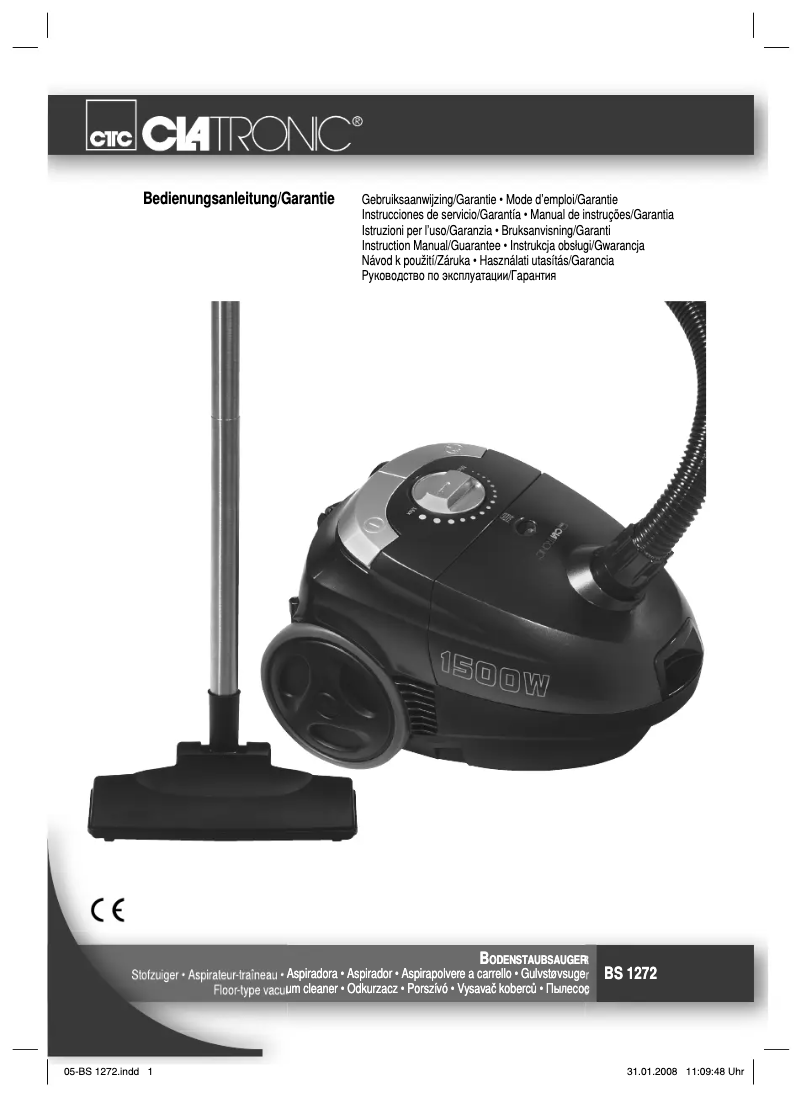 Imagen de la primera página del manual del dispositivo BS 1272