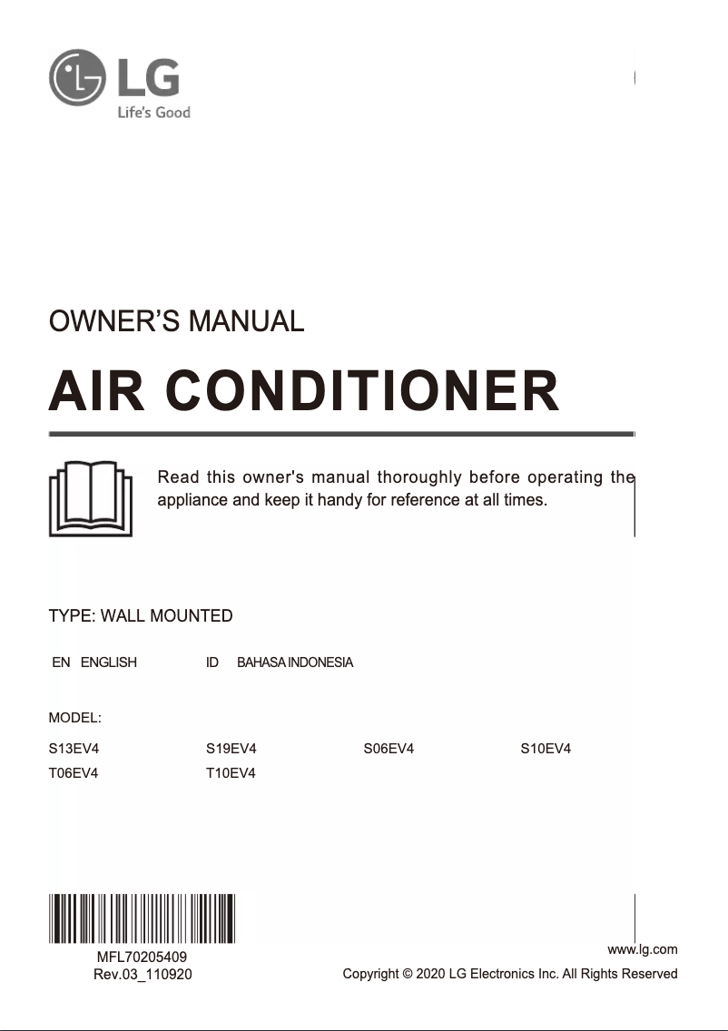 Imagen de la primera página del manual del dispositivo S19EV4