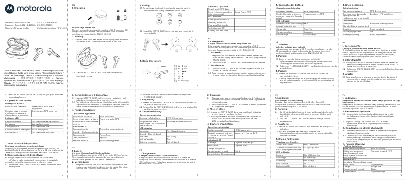 Página 1 del manual Manual de usuario Motorola Moto Buds 085