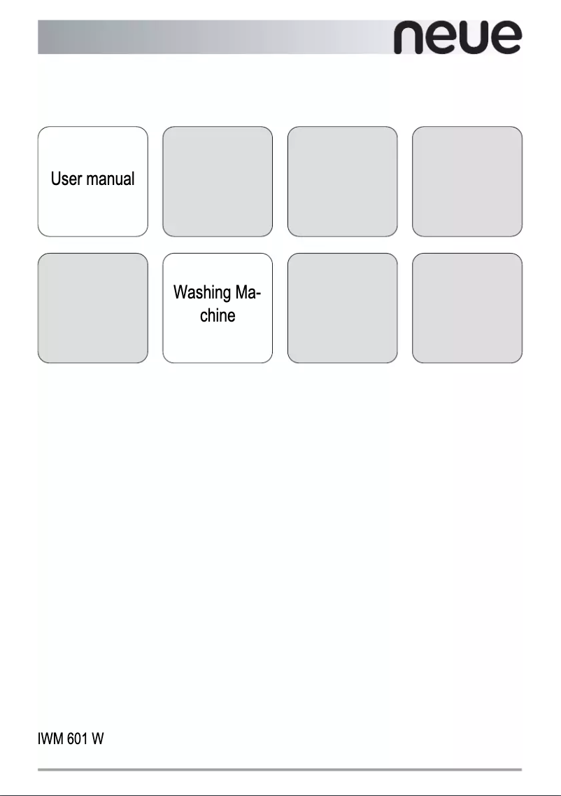 Imagen de la primera página del manual del dispositivo IWM601W