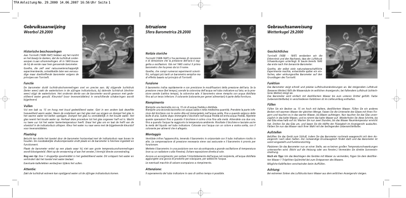 Página nº 1 - Manual de usuario TFA 29.2000.01