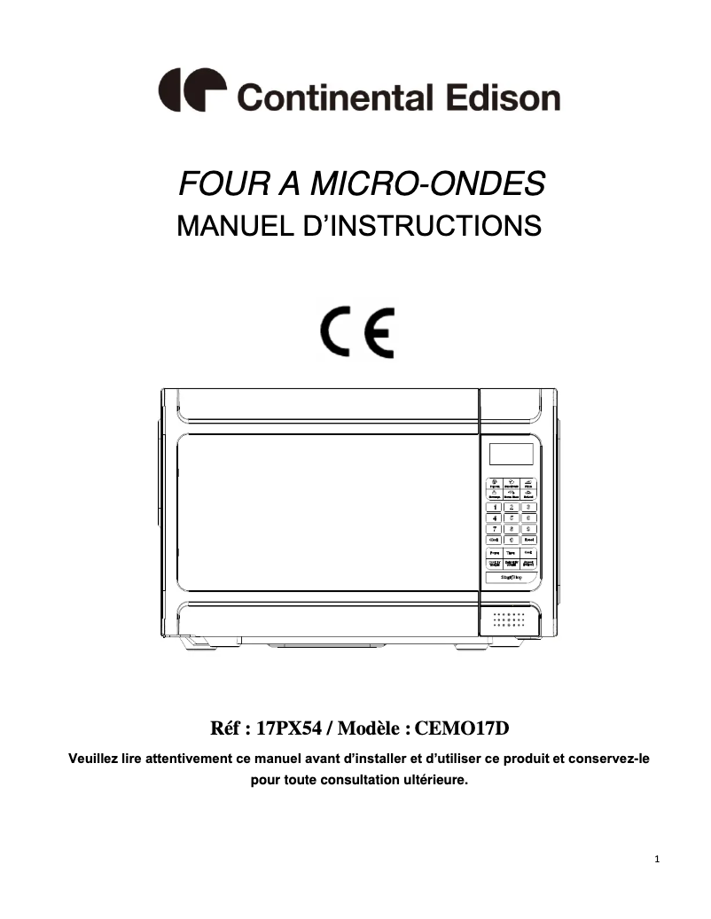 Imagen de la primera página del manual del dispositivo CEMO17D