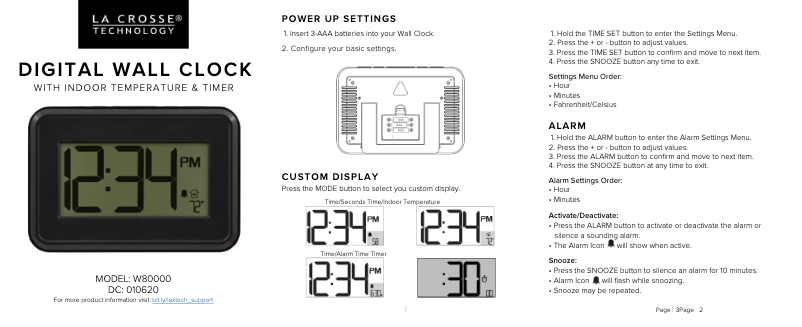Página 1 del manual Manual de usuario La Crosse Technology W80000
