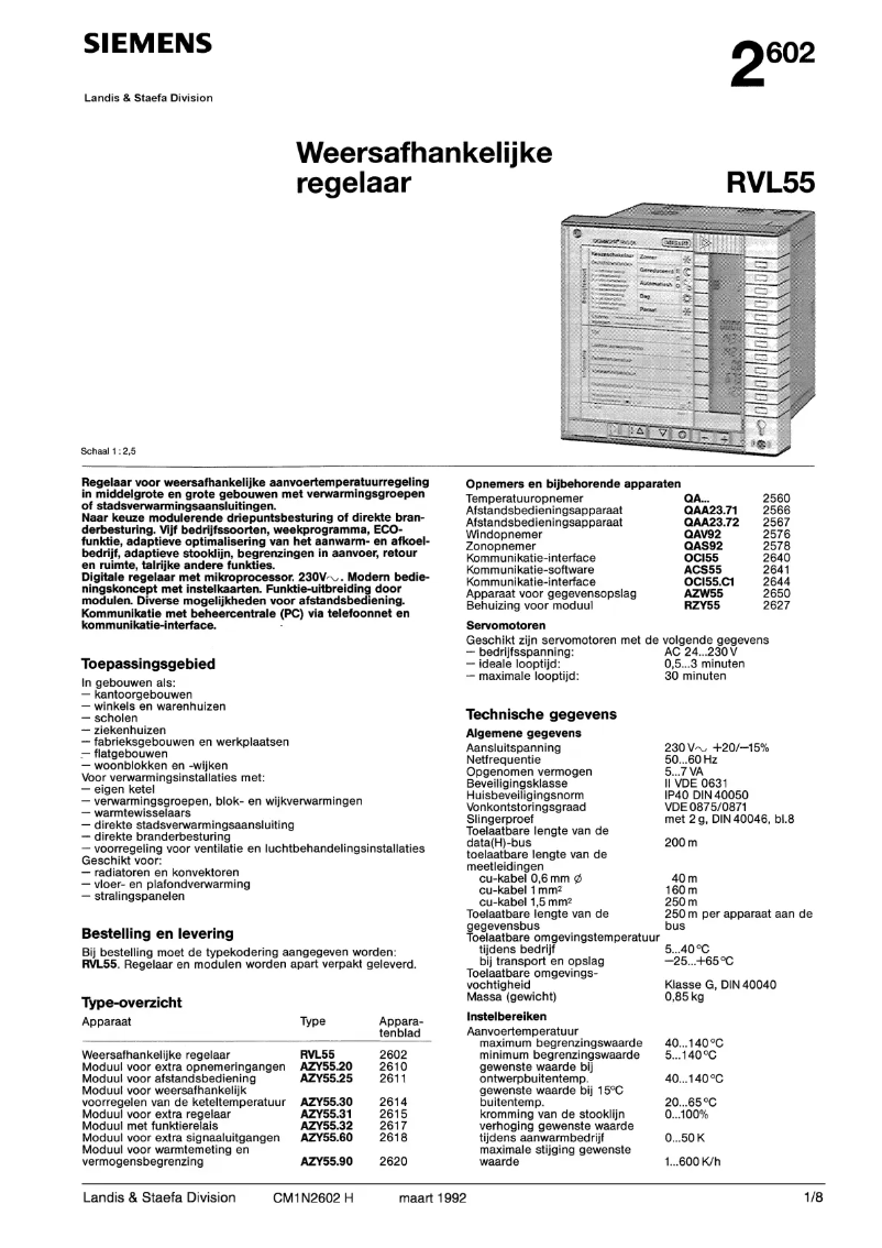 Imagen de la primera página del manual del dispositivo RVL55