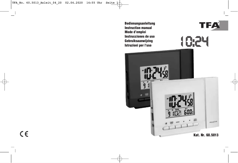 Página nº 1 - Manual de usuario TFA 60.5013.01