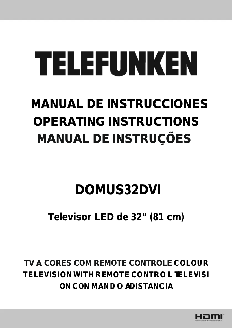 Imagen de la primera página del manual del dispositivo DOMUS32DVI