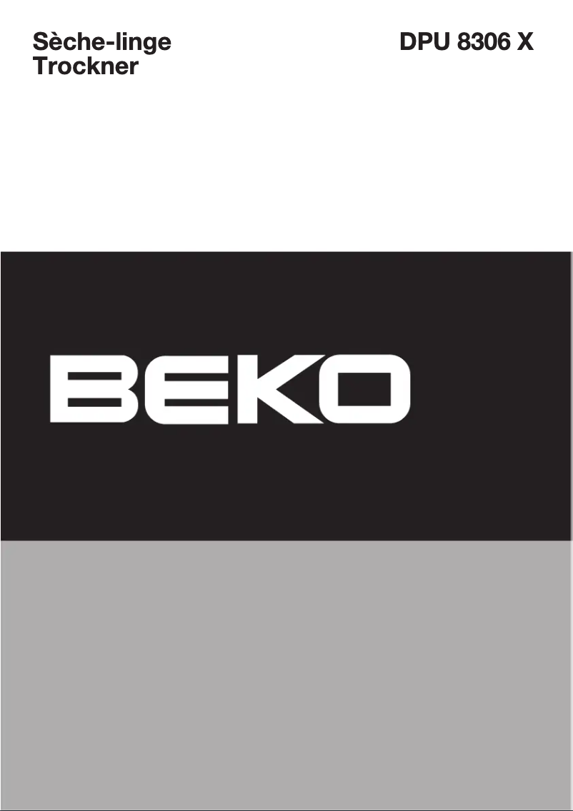 Página 1 del manual Manual de usuario Beko DPU 8306 X