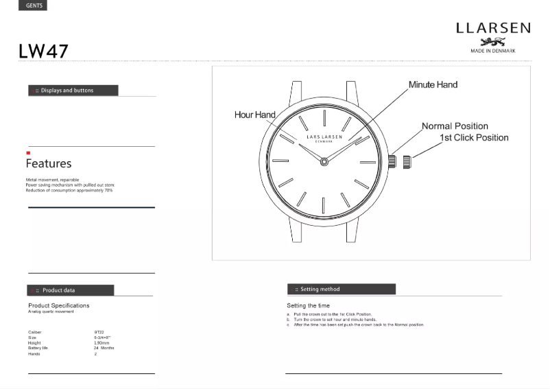 Página nº 1 - Manual de usuario Lars Larsen OLIVER 147SDBLL