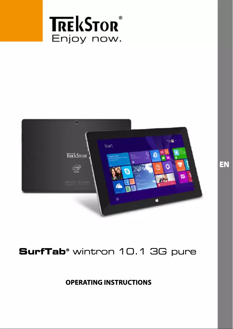 Imagen de la primera página del manual del dispositivo SurfTab wintron 10.1 3G pure