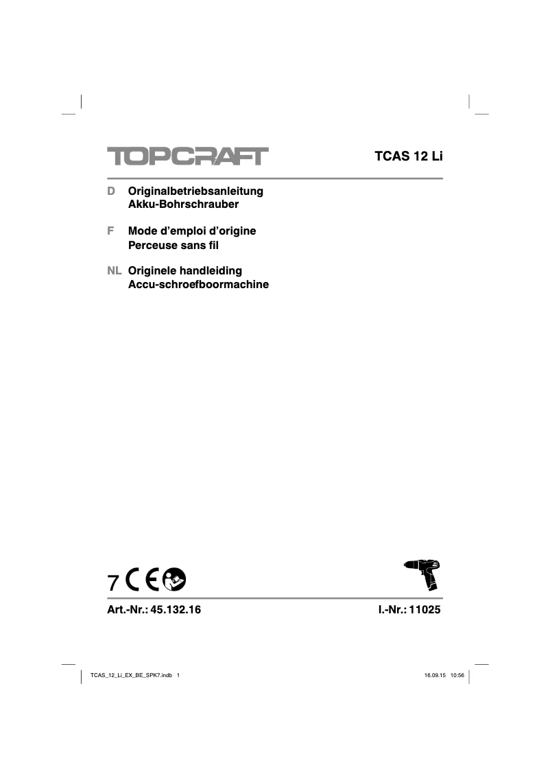 Imagen de la primera página del manual del dispositivo TCAS 12 Li
