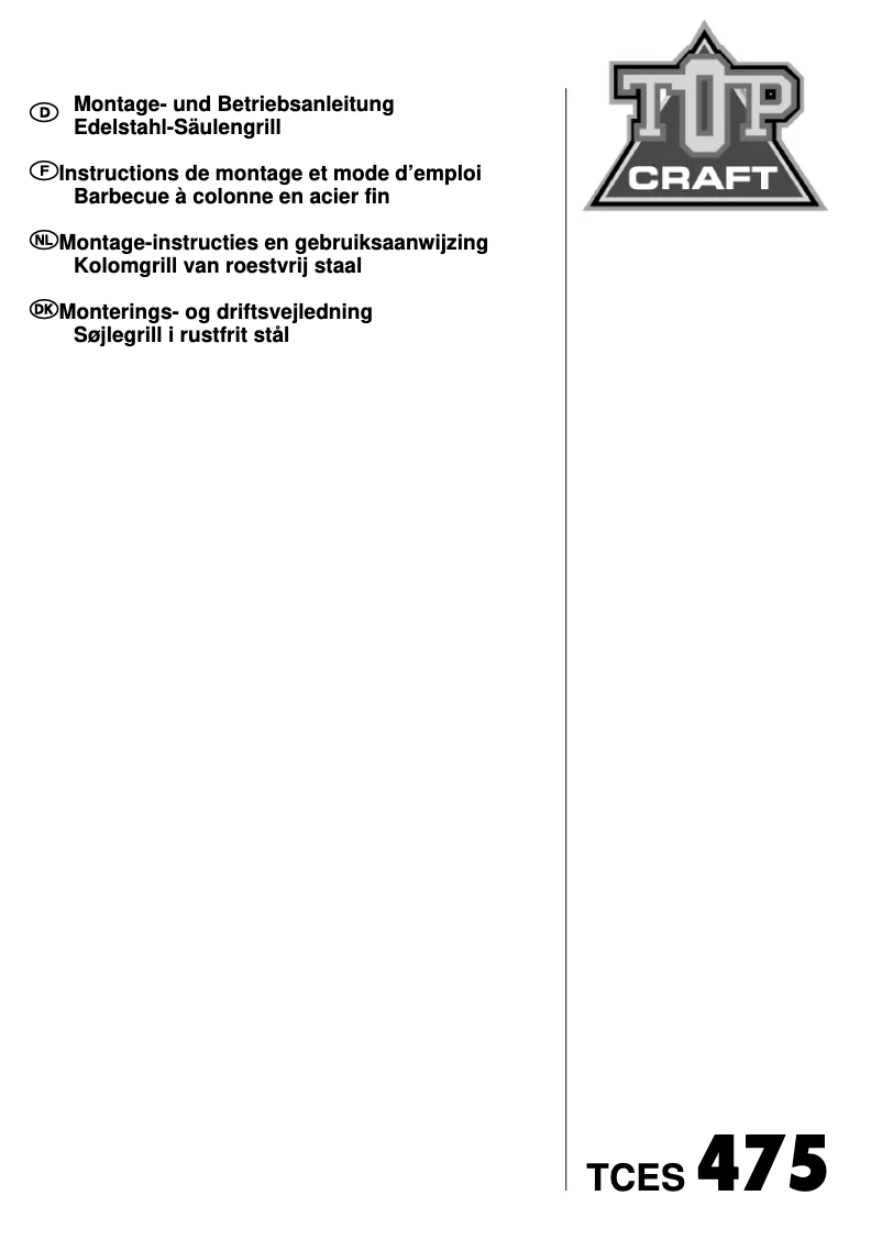 Imagen de la primera página del manual del dispositivo TCES 475