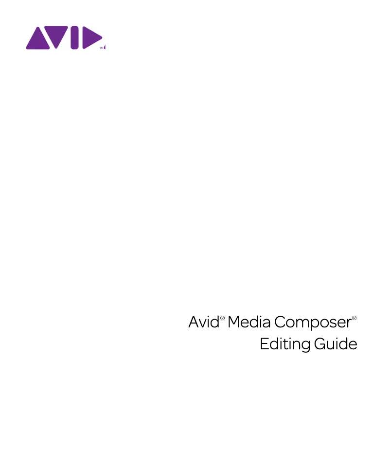 Página 1 del manual Manual de usuario Avid Media Composer 7