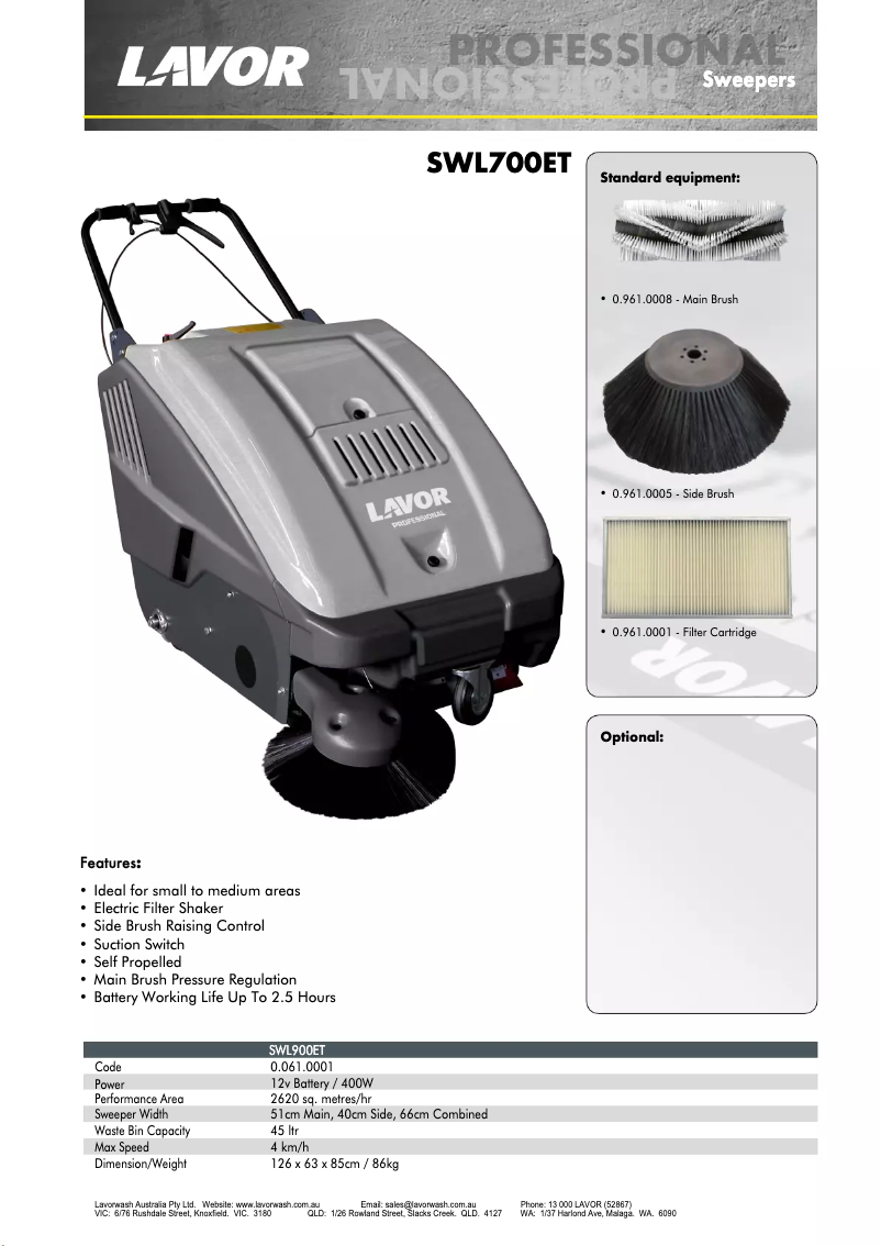 Imagen de la primera página del manual del dispositivo SWL700ET