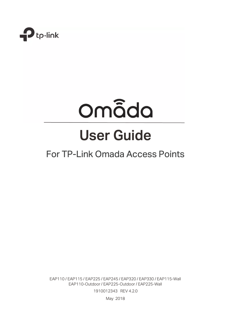 Página nº 1 - Manual de usuario TP-Link Omada EAP225-Wall
