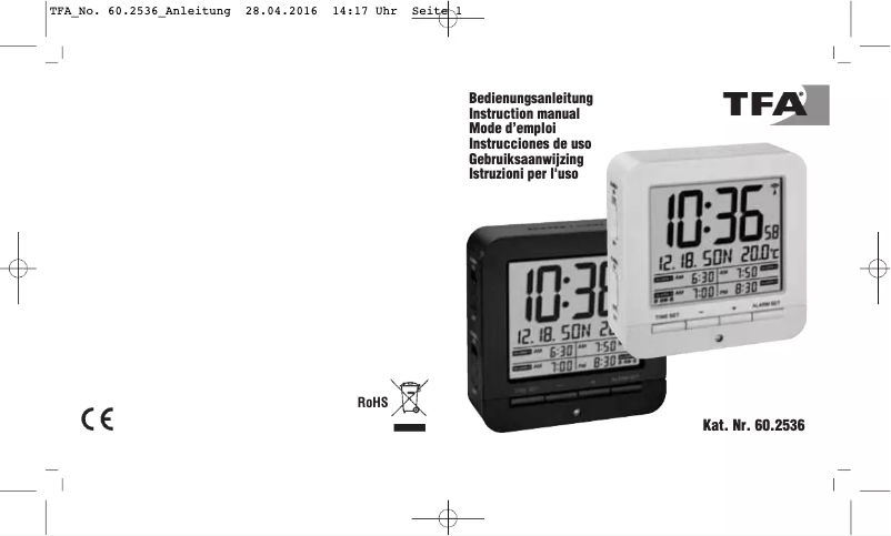 Página nº 1 - Manual de usuario TFA 60.2536.01