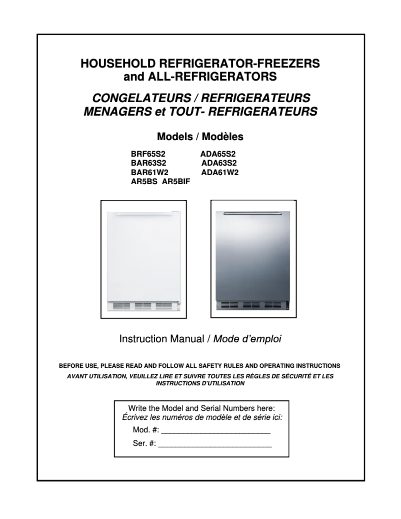 Página 1 del manual Manual de usuario Summit AR5BIF