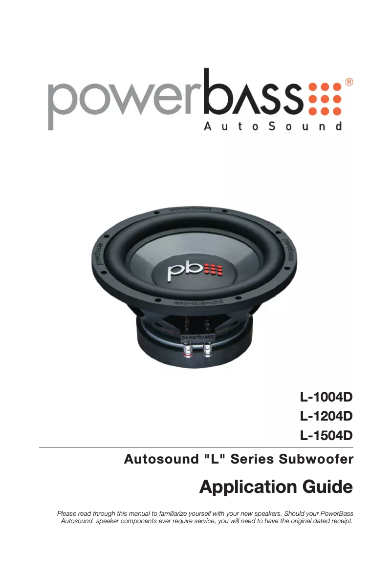 Imagen de la primera página del manual del dispositivo L-1204D