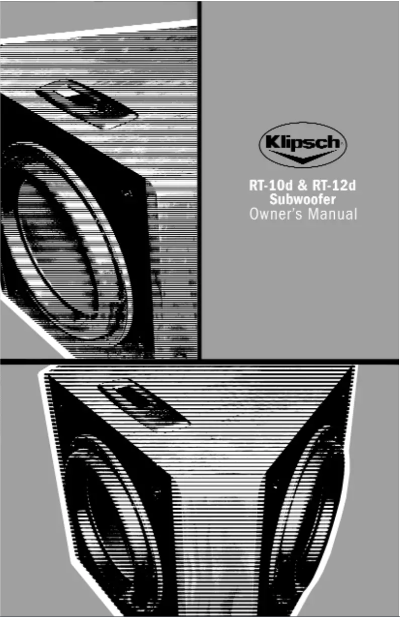 Página 1 del manual Manual de usuario Klipsch RT-10D