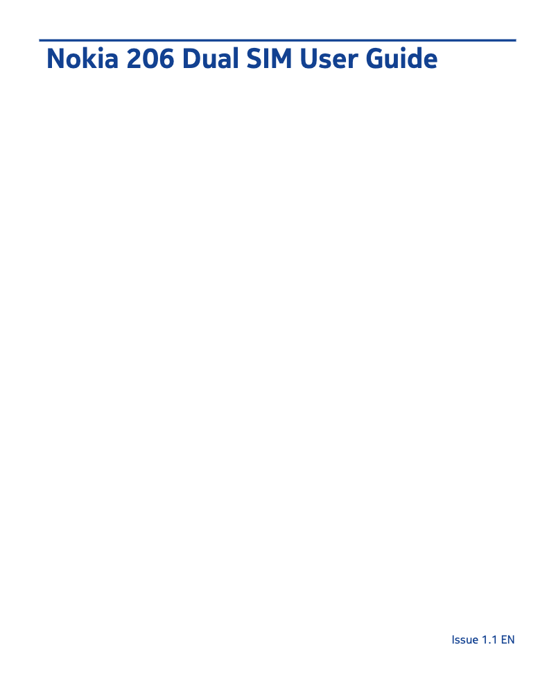 Página nº 1 - Manual de usuario Nokia Asha 206 Dual SIM