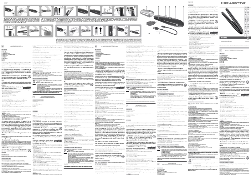 Imagen de la primera página del manual del dispositivo Elite Touch Up & Go SF1312
