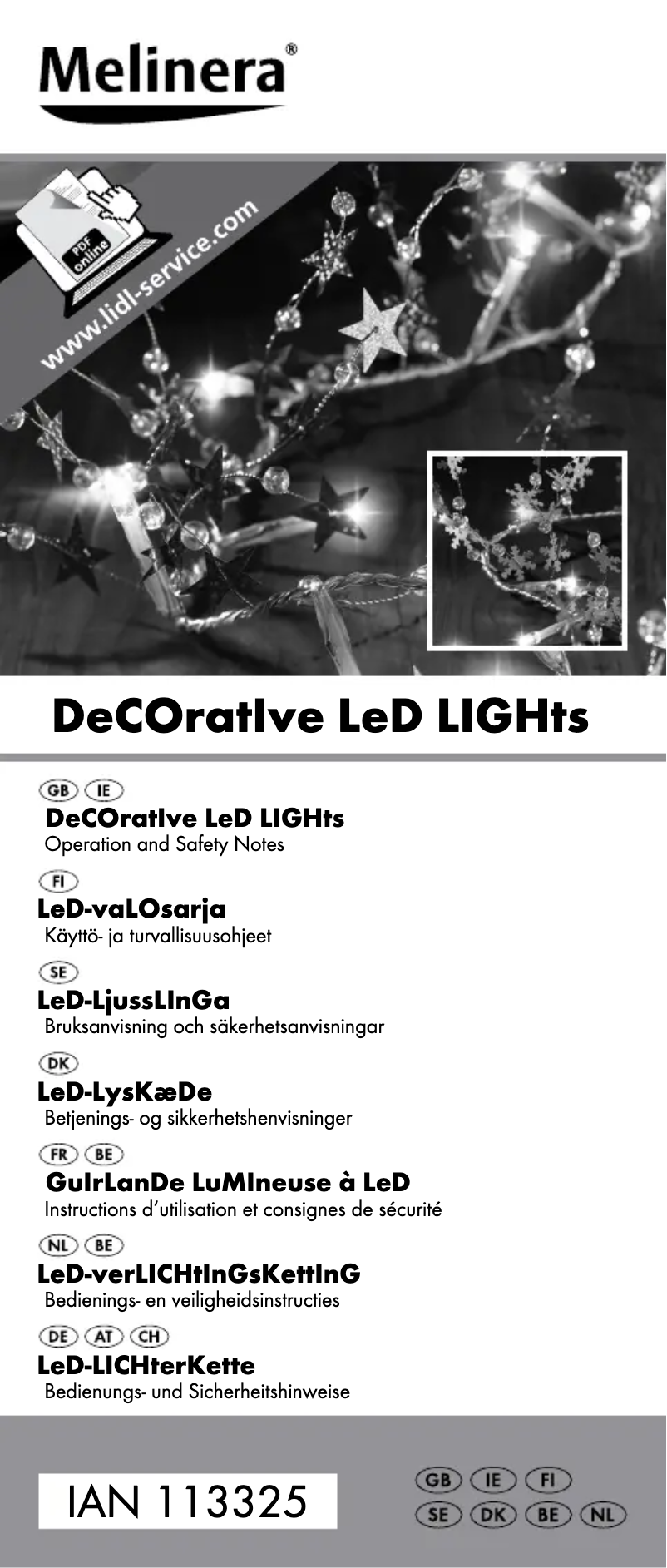 Imagen de la primera página del manual del dispositivo IAN 113325