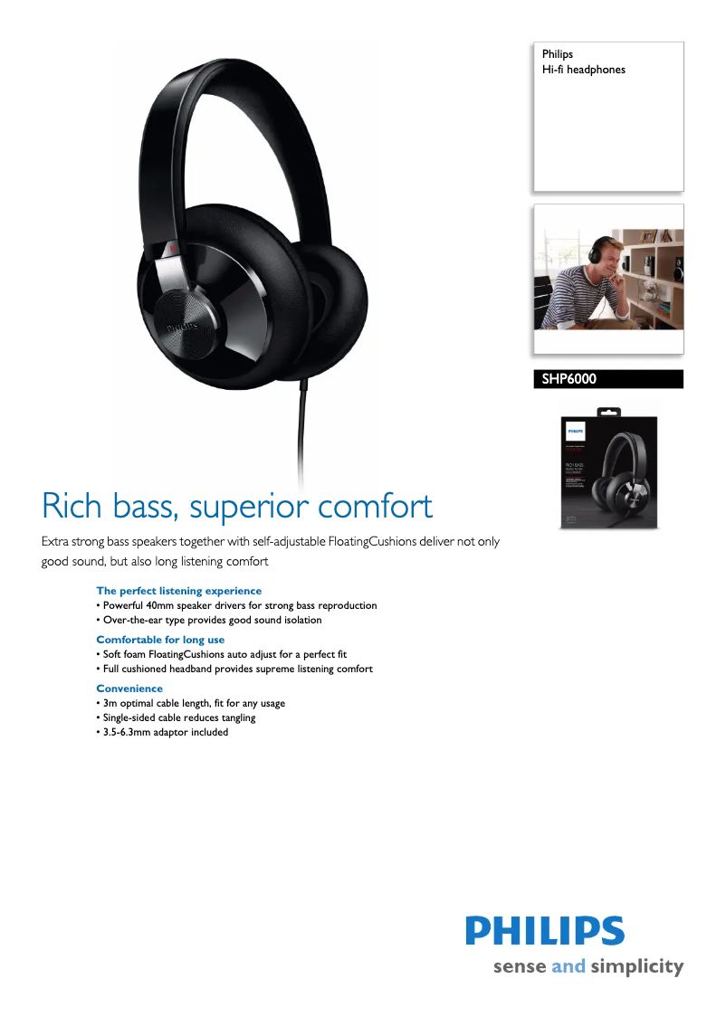 Imagen de la primera página del manual del dispositivo SHP6000