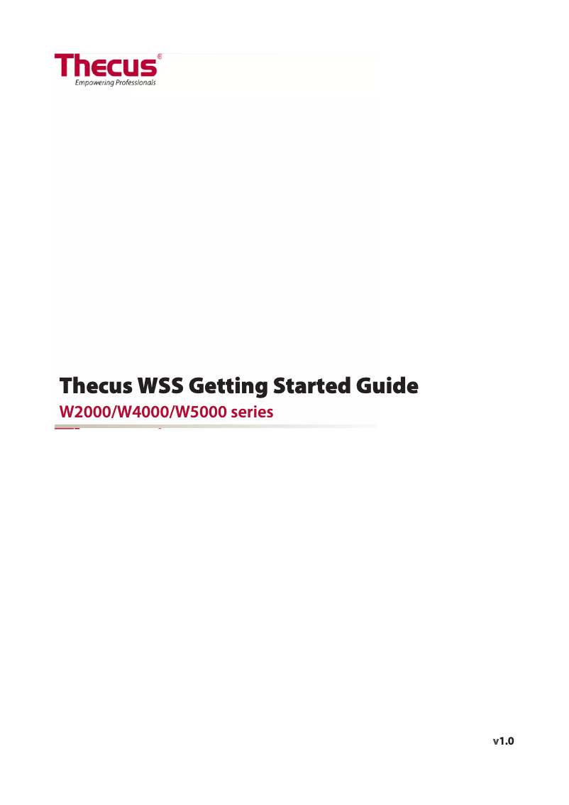 Página 1 del manual Manual de usuario Thecus W5000+