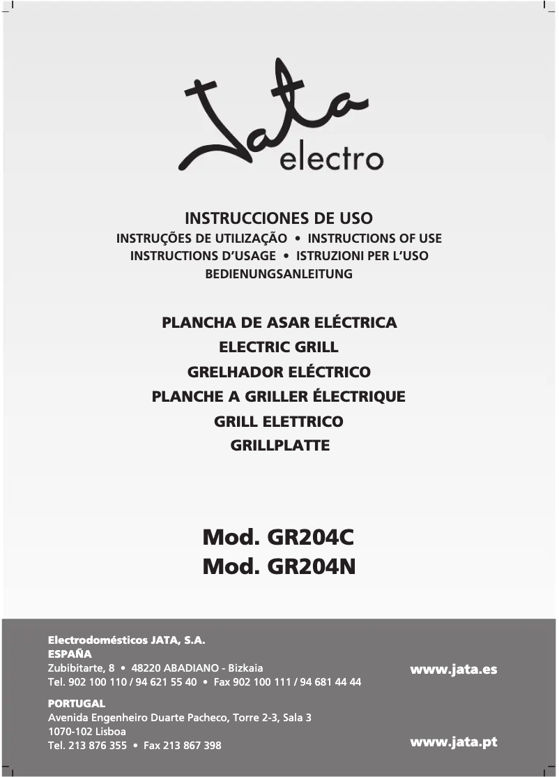 Página 1 del manual Manual de usuario Jata GR204C