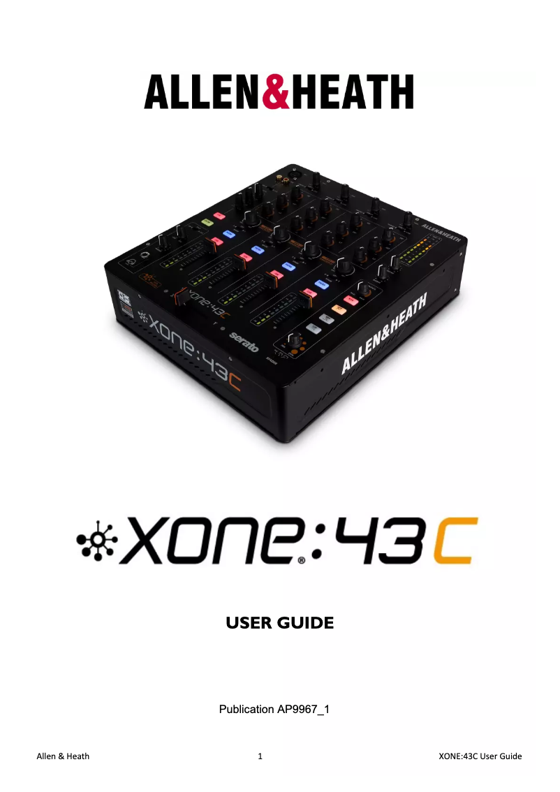Página 1 del manual Manual de usuario Allen & Heath Xone:43C