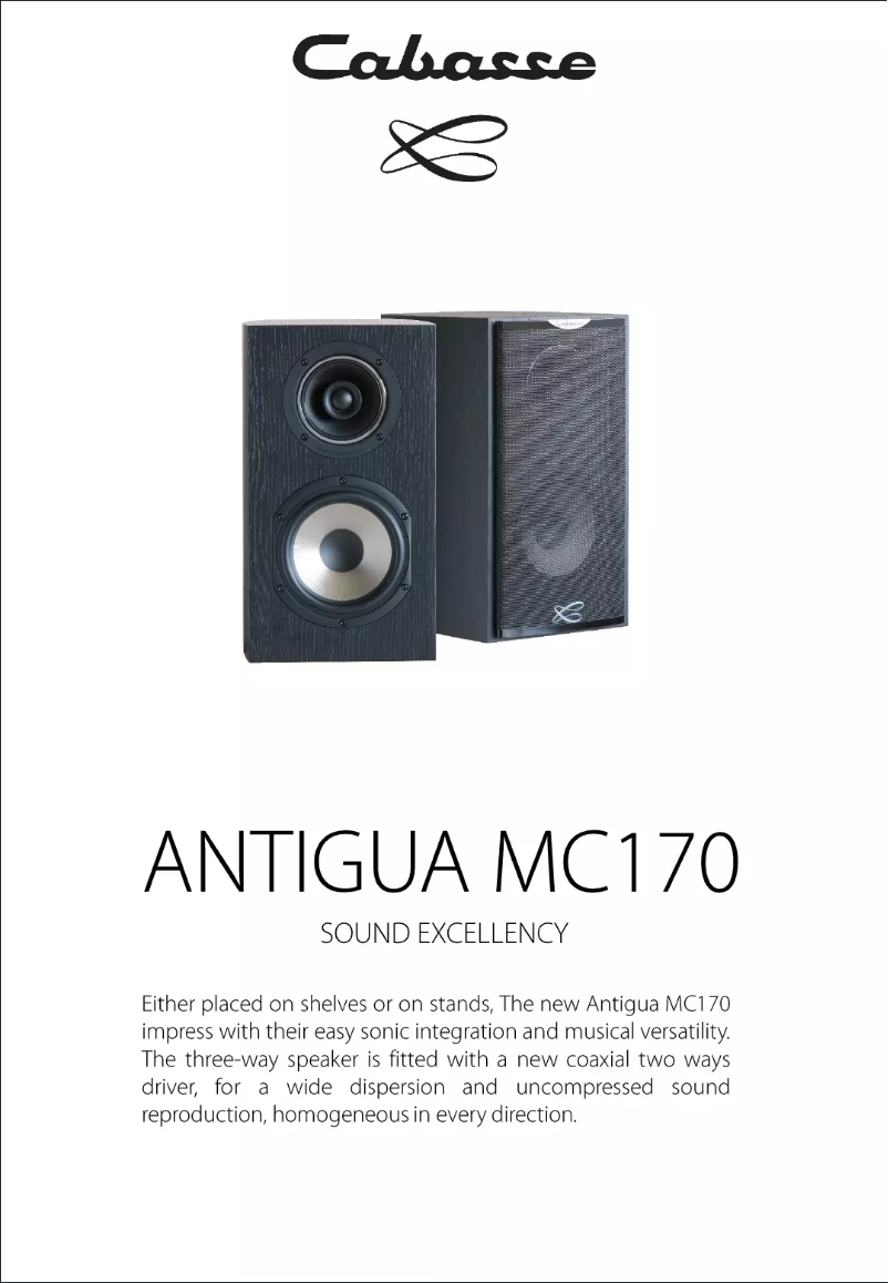 Imagen de la primera página del manual del dispositivo Antigua MC170