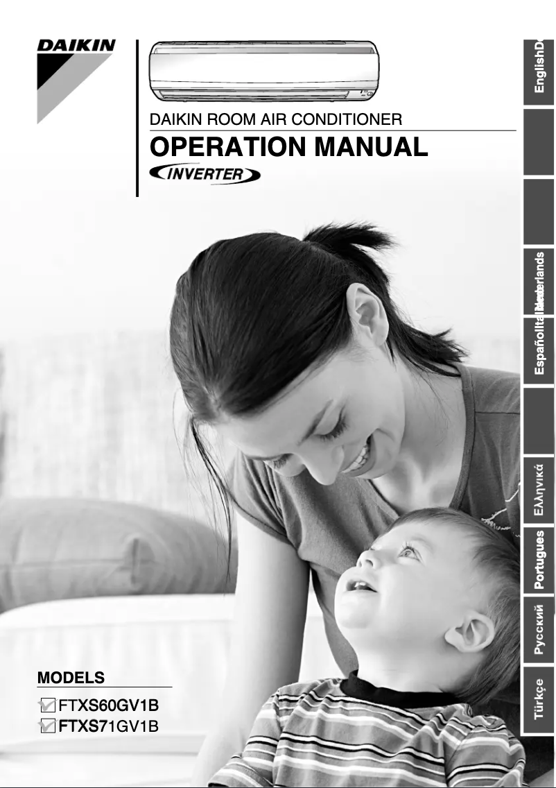 Imagen de la primera página del manual del dispositivo FTXS60GV1B