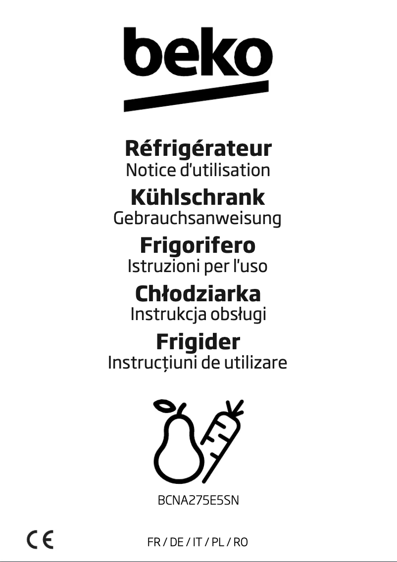 Imagen de la primera página del manual del dispositivo BCNA275E5SN