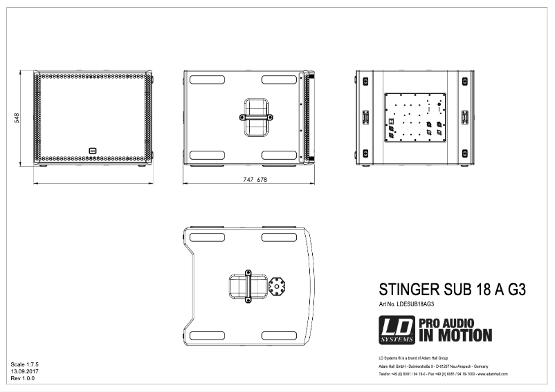 Página nº 1 - Ficha técnica LD Systems Stinger Sub 18A G3