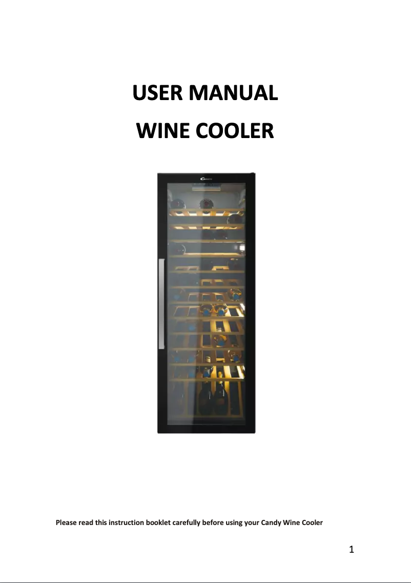 Página 1 del manual Manual de usuario Candy CWC 200 EELW/N