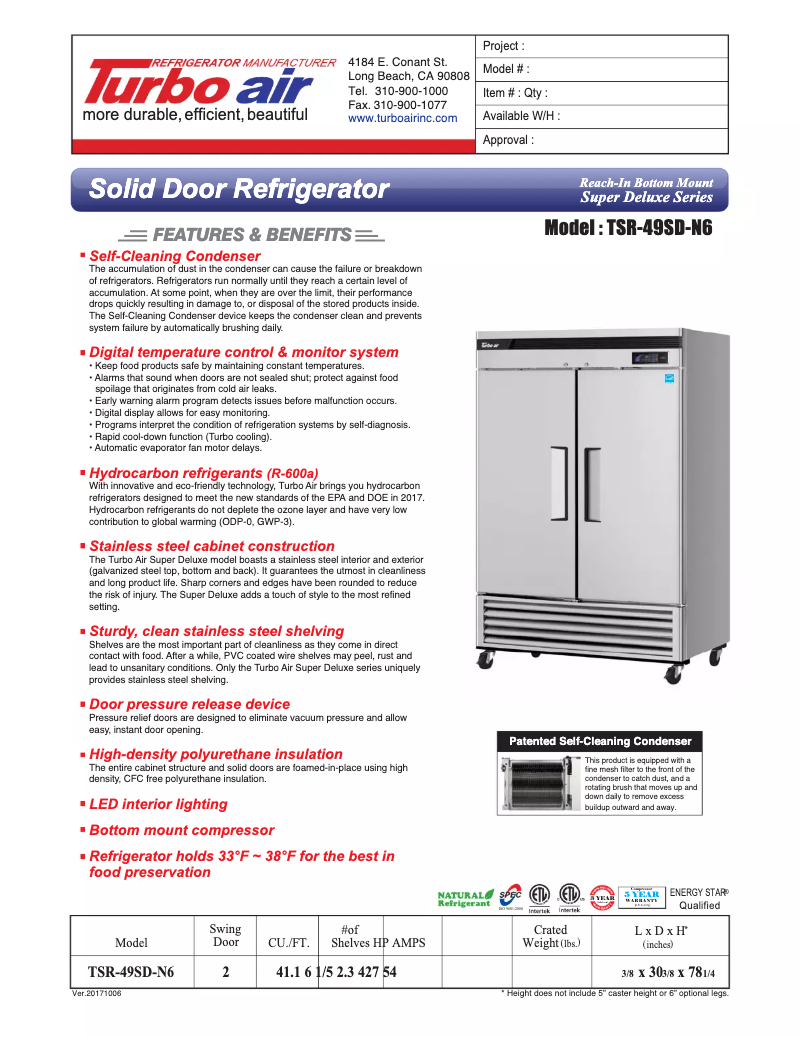 Imagen de la primera página del manual del dispositivo TSR-49SD