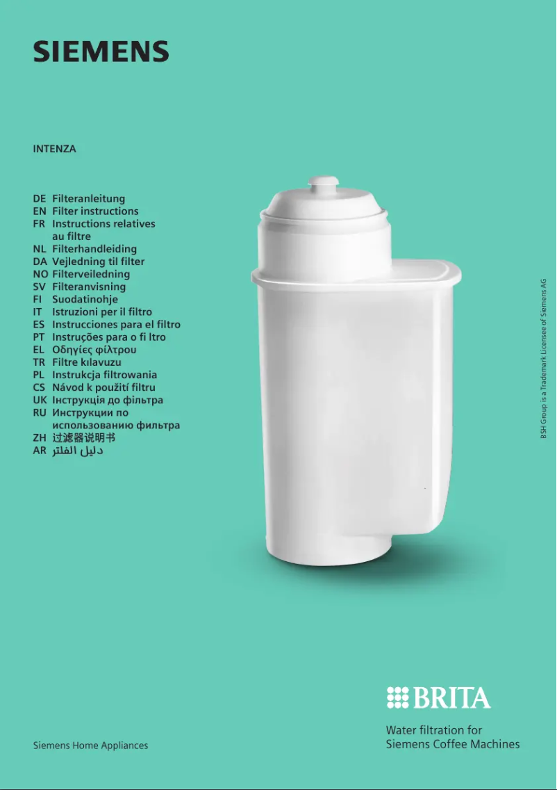 Página 1 del manual Manual de usuario Siemens TP715GB1