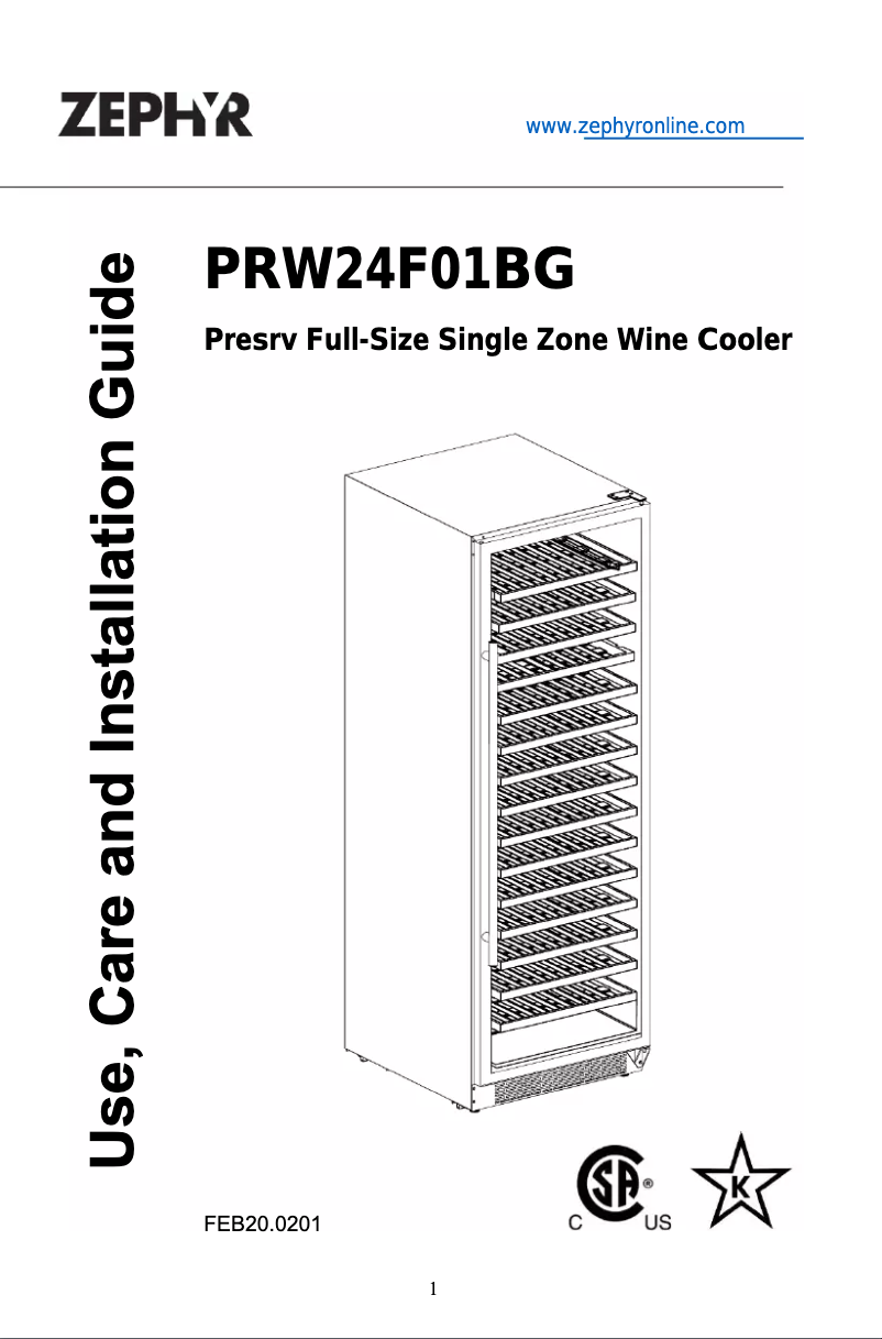 Imagen de la primera página del manual del dispositivo PRW24F01BG