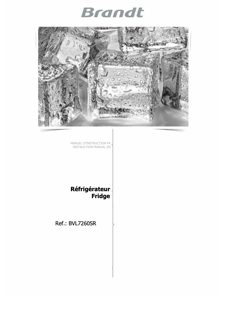 Imagen de la primera página del manual del dispositivo BVL7260SR