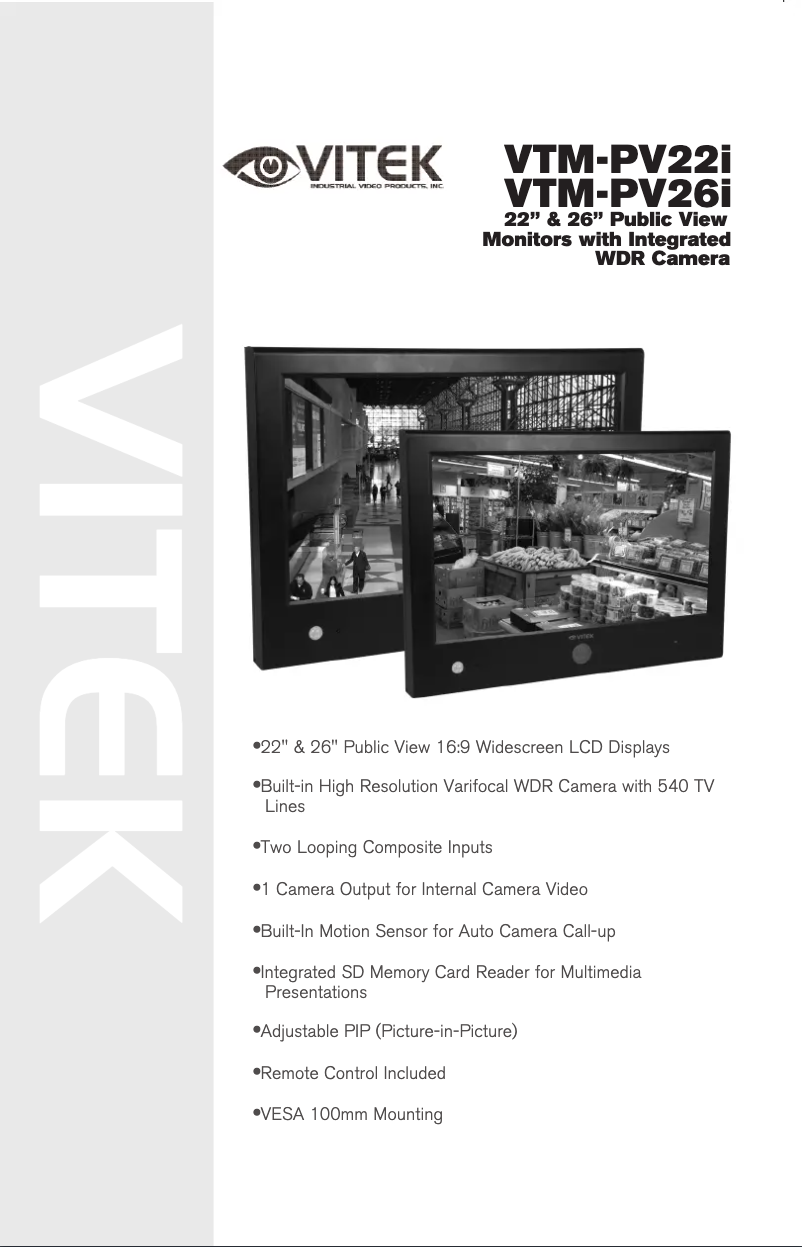 Página 1 del manual Manual de usuario Vitek VTM-PV26i