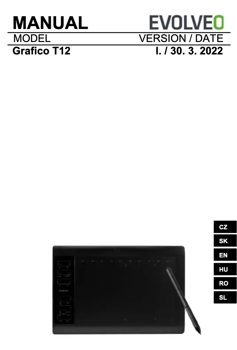 Imagen de la primera página del manual del dispositivo Grafico T12