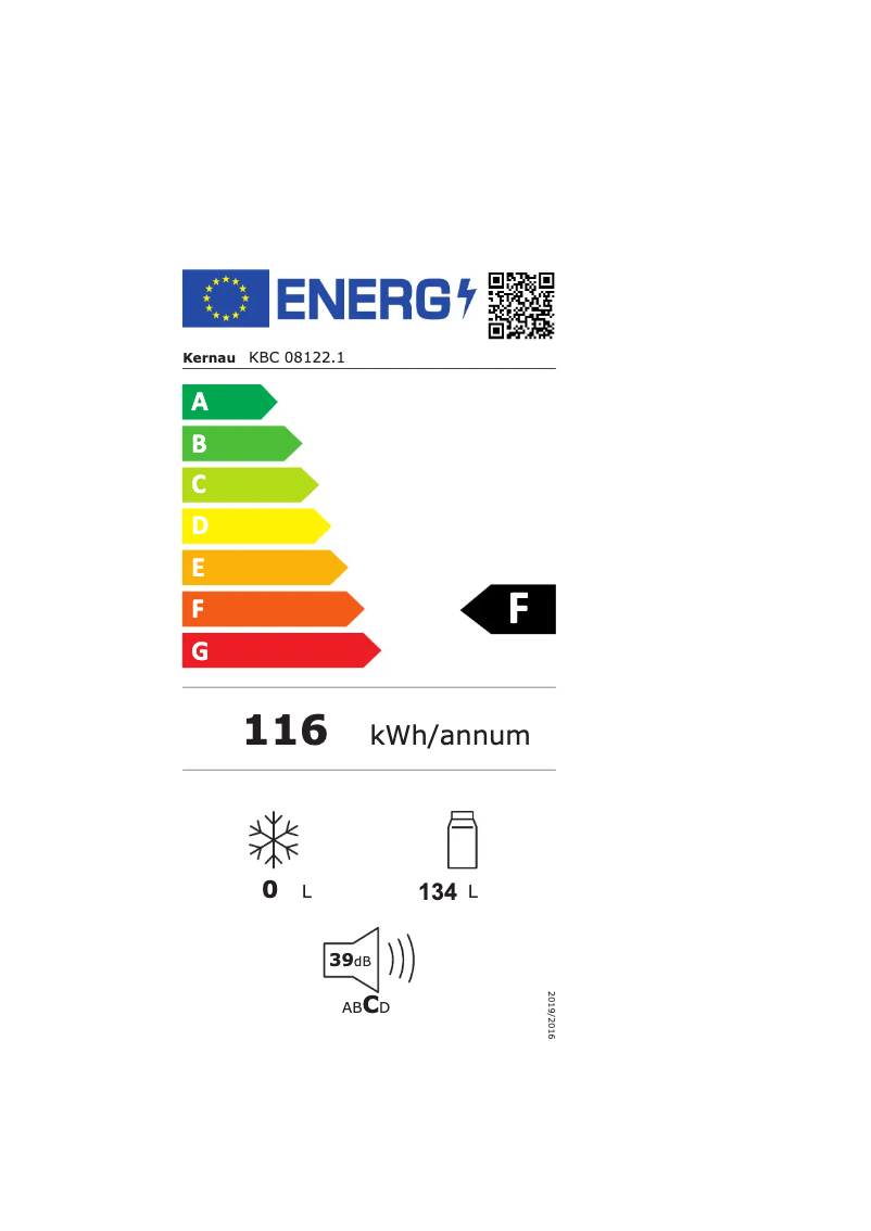 Página 1 del manual Etiqueta energética Kernau KBC 08122.1