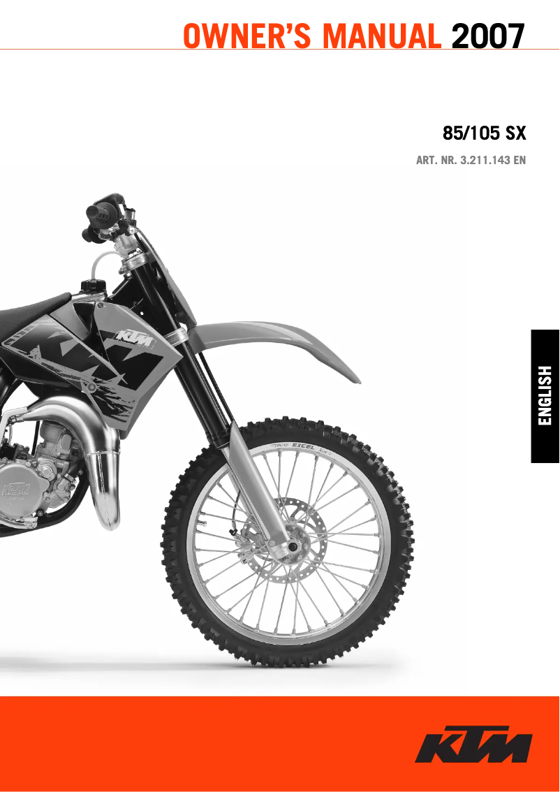 Imagen de la primera página del manual del dispositivo 85 SX (2007)