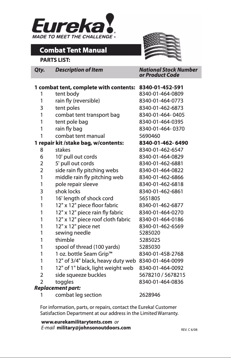Página 1 del manual Manual de usuario Eureka Combat