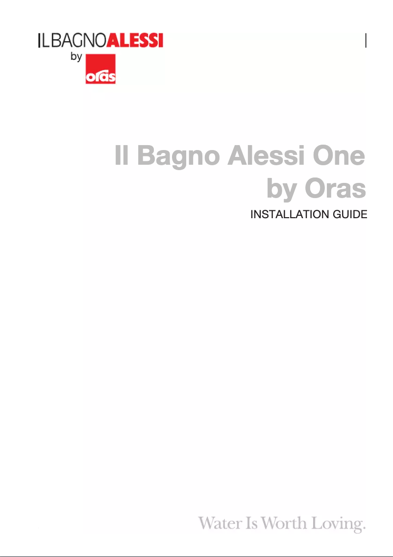 Página 1 del manual Manual de usuario Oras IL BAGNO ALESSI One by 8591