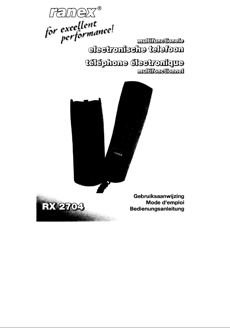 Imagen de la primera página del manual del dispositivo RX 2704